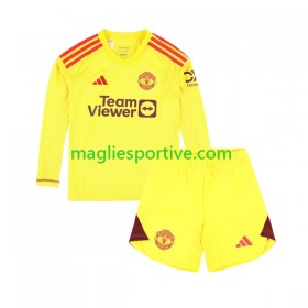 Completo Calcio Manchester United Portiere Bambino Divisa Prima 2023-2024 ML